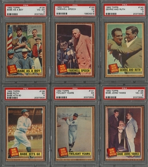 1962 Topps "Babe Ruth Special" Collection (65) Including 51 PSA-Graded Cards! 